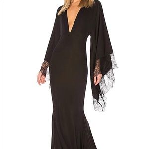 A black Michael Costello dress.